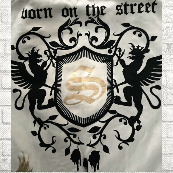 Vintage Y2K Off White SMET by Christian Audigier Hoodie - Size L - Picture 4 of 8